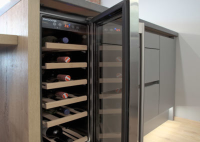 Wine refrigerator of 1-bedroom apartment