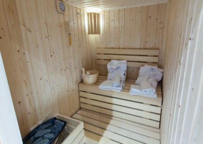 Sauna in special 1-bedroom apartment