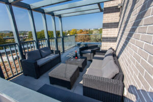 View at rooftop terrace & lounge 1-bedroom apartment & rooftop terrace