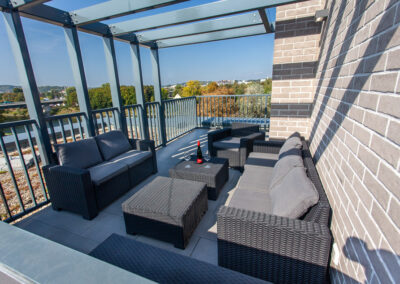 Roof Top terrace with lounge furniture of 2-bedroom apartment