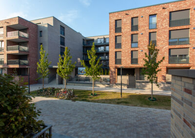 Haupteingang Marina Apartments Gebäude
