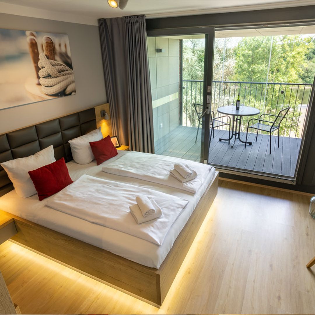 Schlafzimmer Dachterrasse 2-Zimmer Premium Apartments
